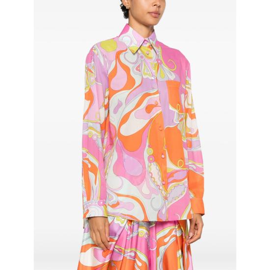 26SS 푸찌 블라우스 6HRJ11 6H734 027 PINK ORANGE - PUCCI