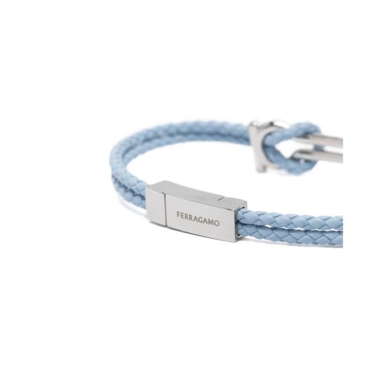 26FW 살바토레 페라가모 브레이슬릿 770422 0796086 DENIM SILVER BLUE - SALVATORE FERRAGAMO