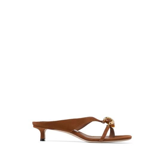 26FW 지미추 뮬/슬리퍼 EMERI STONE 35 BSB TANAM BROWN