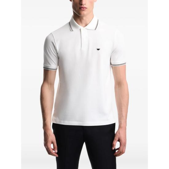 26FW 엠포리오 아르마니 폴로 티셔츠 AF23090 EM004606 U0003 WHITE - EMPORIO ARMANI