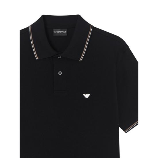 26FW 엠포리오 아르마니 폴로 티셔츠 AF23090 EM004606 UC001 BLACK - EMPORIO ARMANI