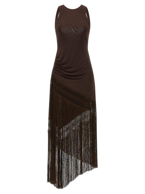 26SS 안다마네 롱 원피스 TM190159ATJP142DARKBROWN Brown