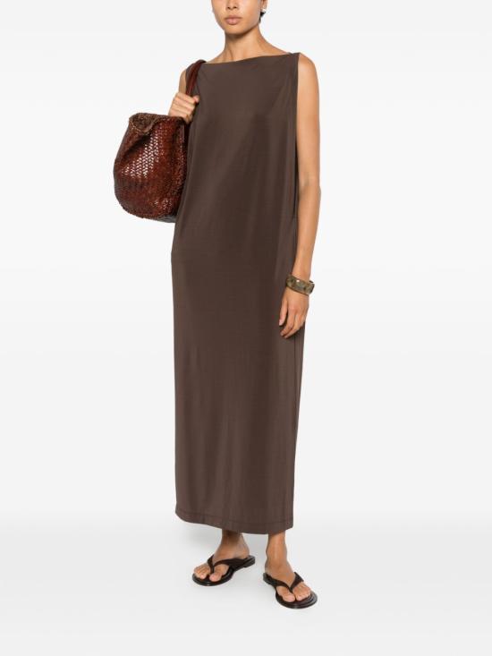 26SS 이세이 미야케 롱 원피스 IM66JH720 45 BROWN - ISSEY MIYAKE