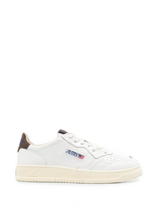 26FW 오트리 메달리스트 로우 스니커즈 AULM HJ03 LEAT SUEDE COLLEGE WHITE CHOCOCHIP