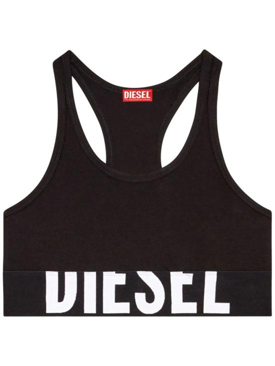 26FW 디젤 UFSB 코튼 레이스 브라렛 A14591 0HMAU 9XX BLACK - DIESEL