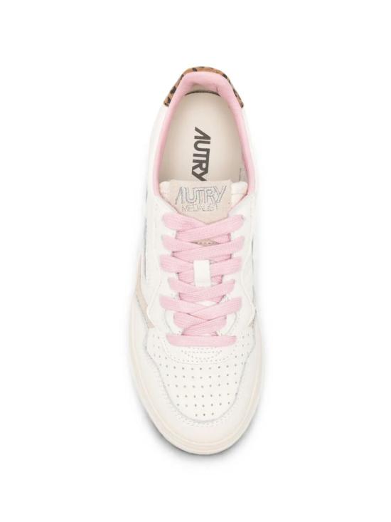 26FW 오트리 메달리스트 로우 레더 스니커즈 AULW NZ01 ELE SUEDE WHITE LEOPRINT - AUTRY