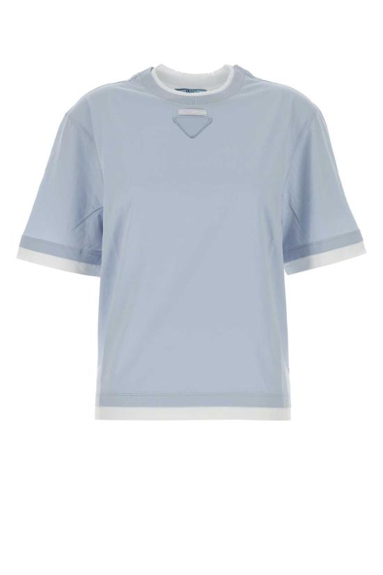 26FW 프라다 반팔 티셔츠 3579BSOOO15ZG F0M10 Light Blue