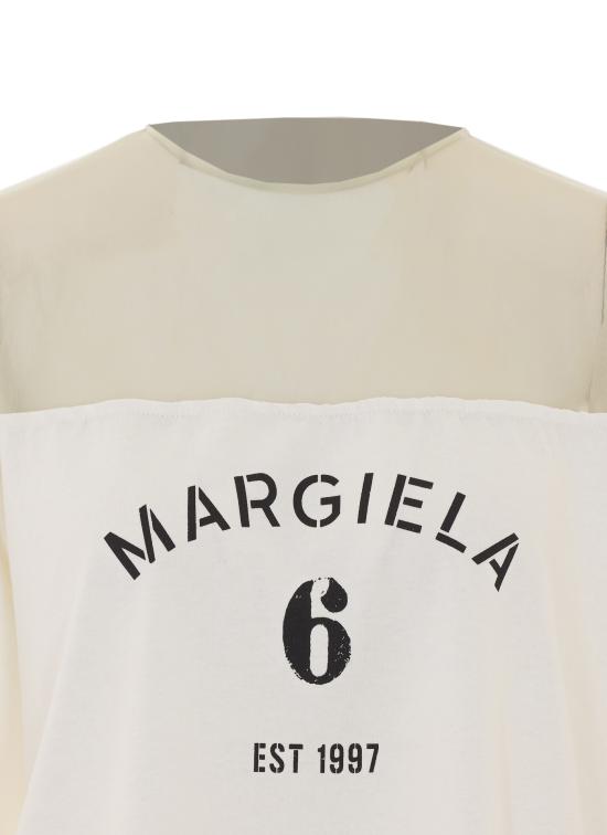 26SS MM6 메종마르지엘라 긴팔 티셔츠 S62GD0213 M20108101 White - MM6 MAISON MARGIELA