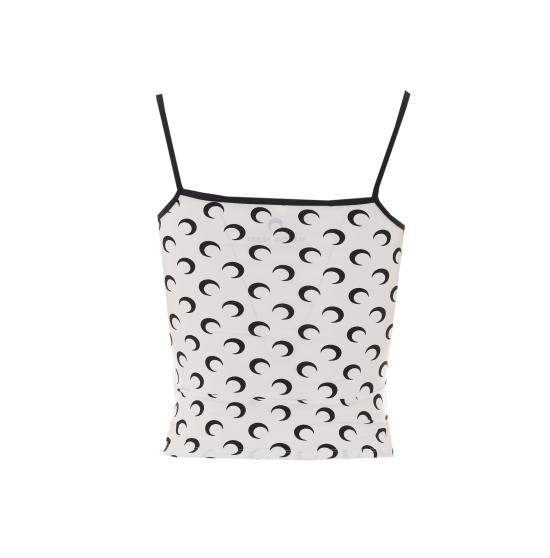 26SS 마린세르 문 프린트 저지 스트랩 탑 WTO508A CJER0001WH00 White - MARINE SERRE