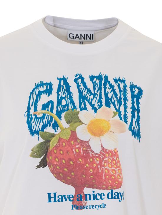 26FW 가니 반팔 티셔츠 A1050201 151 WHITE - GANNI