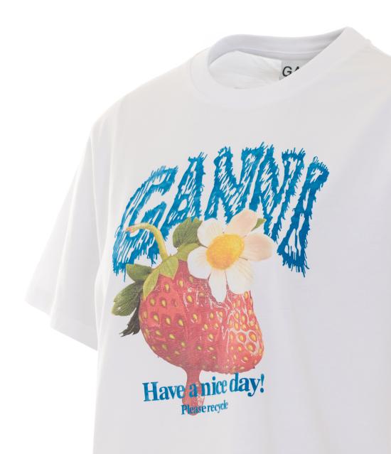 26FW 가니 반팔 티셔츠 A1050201 151 WHITE - GANNI