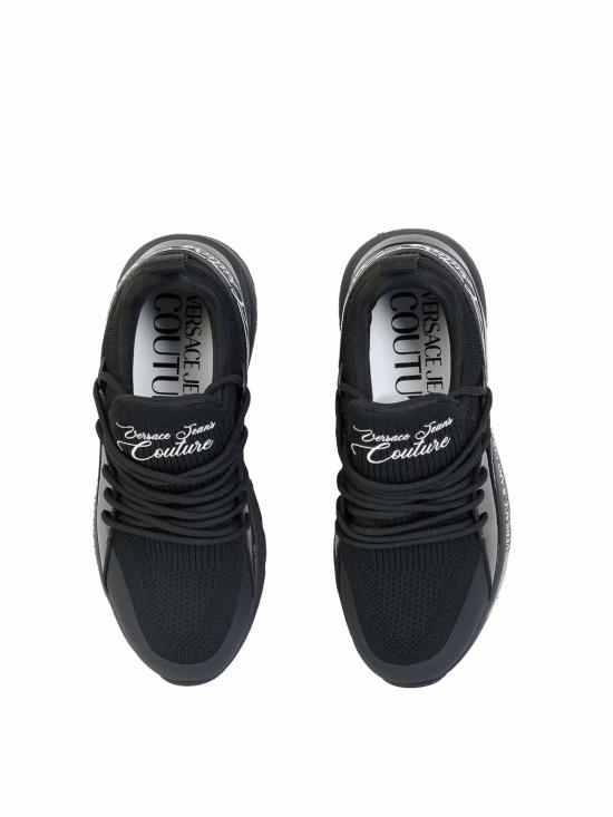 25FW 베르사체 Dynamic 다이나믹 로고 스니커즈 79VA3SA8ZSC96899 Black - VERSACE