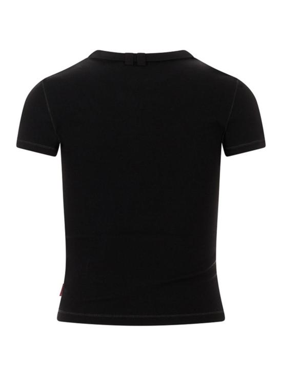 26SS 디젤 T-알레시 골지 바이커 넥 탑 A236450JEAI9XX Black - DIESEL