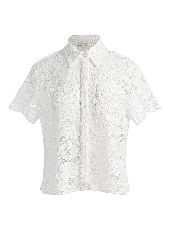 26SS 앨리스 앤 올리비아 블라우스 CC604L17006A127 White