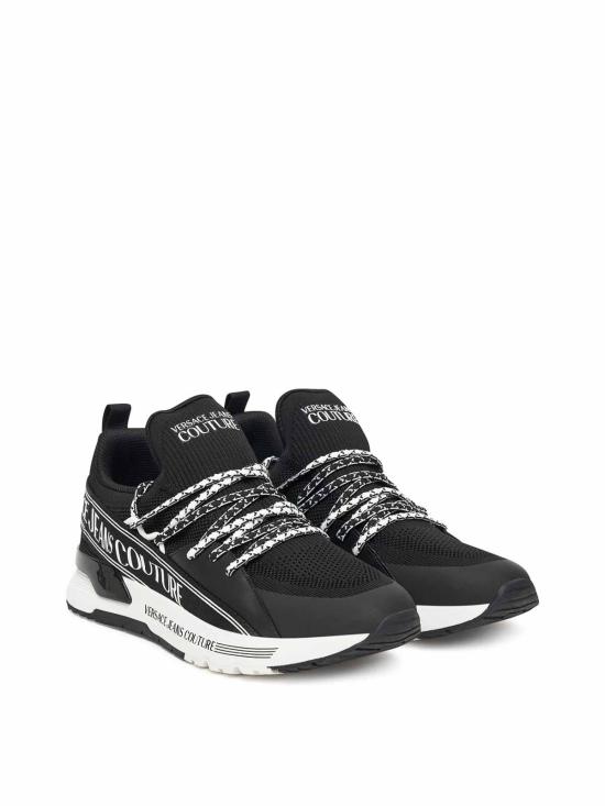 25FW 베르사체 리큐파이 로고 다이나믹 스니커즈 79YA3SA3ZSD03899 Black - VERSACE