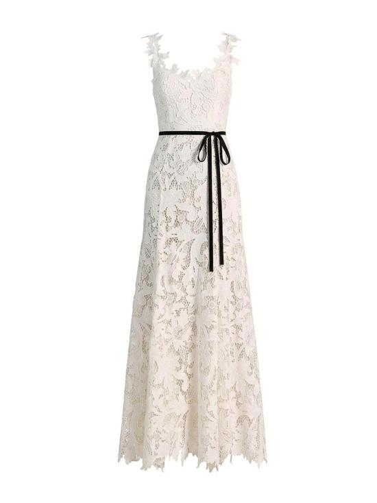 26SS 앨리스 앤 올리비아 롱 원피스 CC603L22533A127 White