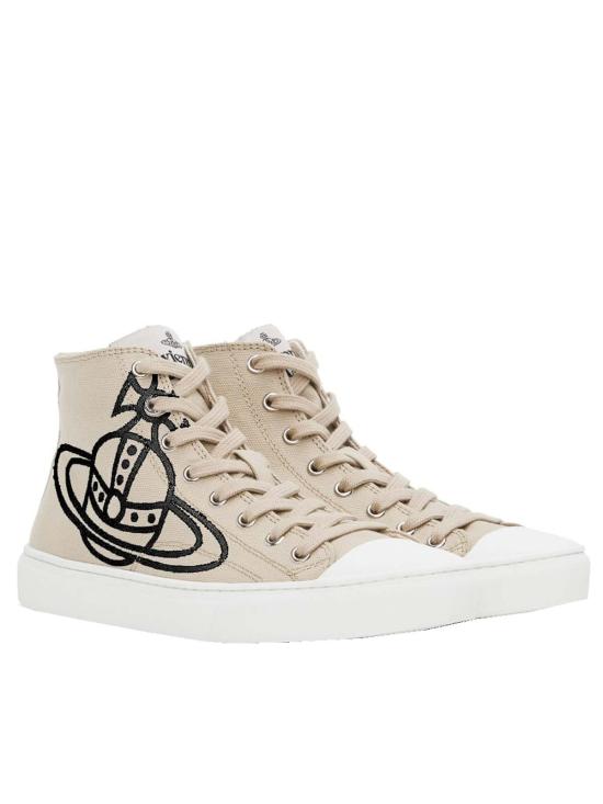  비비안웨스트우드 플림솔 하이탑 스니커즈 75010001MW0005GREZZO Beige - VIVIENNE WESTWOOD