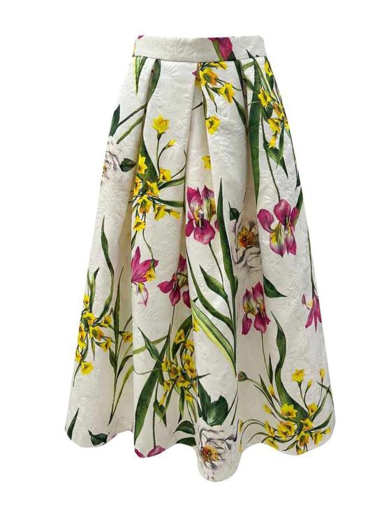 26SS 루나티카 밀라노 롱 스커트 SKIRTTJARDINWHITEMEDIUM White