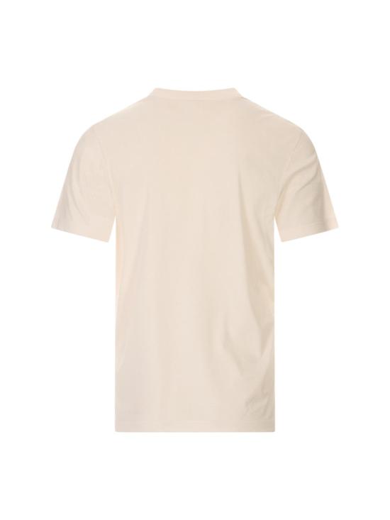 26SS 몽클레어 자수 트라이컬러 로고 코튼 티셔츠 0918C0007489B8Q034 White - MONCLER