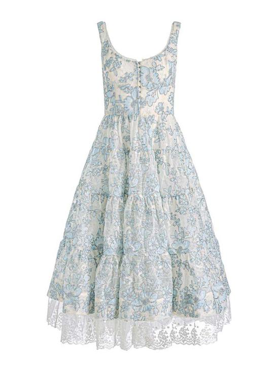 26SS 앨리스 앤 올리비아 미디 원피스 CC603D82528F149 White