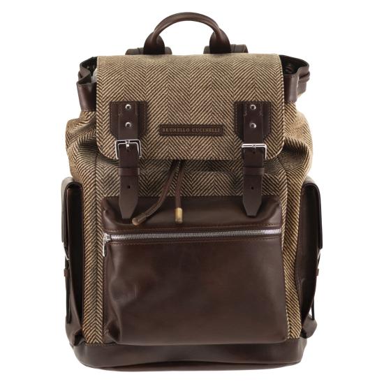  브루넬로 쿠치넬리 백팩 MBROBU356 BROWN