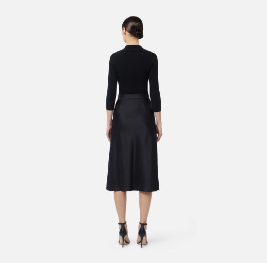 26SS 엘리자베타프랜치 롱 원피스 AM13B61E2 110 Nero - ELISABETTA FRANCHI