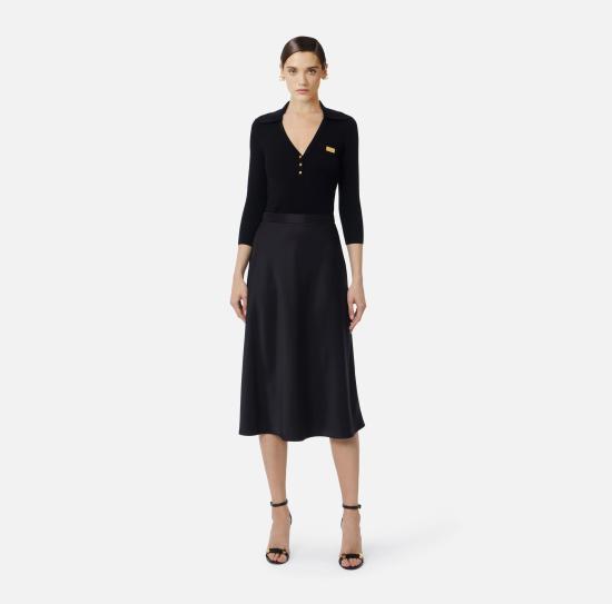 26SS 엘리자베타프랜치 롱 원피스 AM13B61E2 110 Nero - ELISABETTA FRANCHI