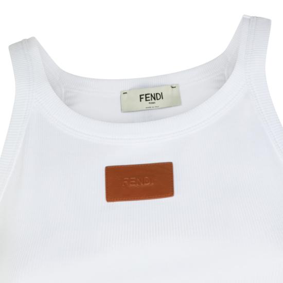 26FW 펜디 민소매 티셔츠 FS7966 AW87F0ZNM BIANCO - FENDI