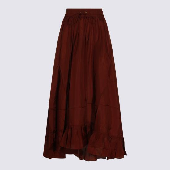 26FW 짐머만 롱 스커트 8440SSS261 MER MERLOT - ZIMMERMANN