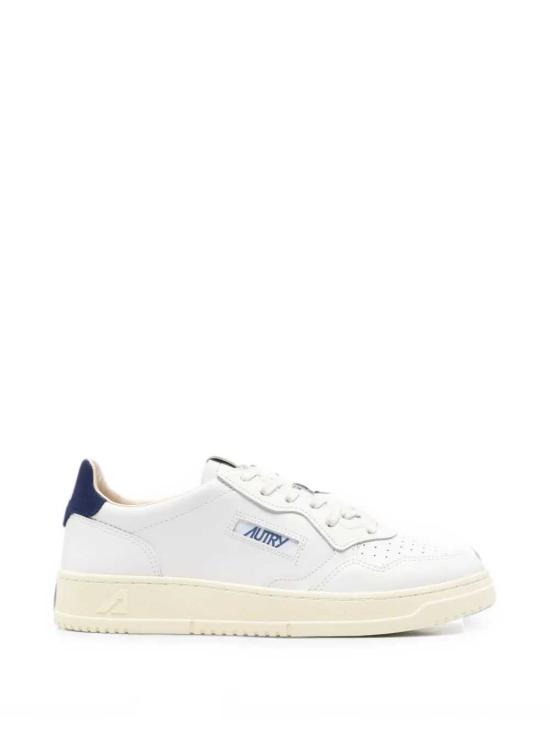 26FW 오트리 메달리스트 로우 스니커즈 AULMBJ03 LEA SUELOGO WHT BLUEDEP BJ03