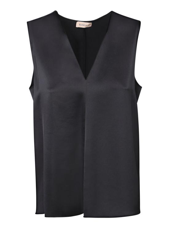 25SS 블랑카 비타 민소매 티셔츠 TAMAYA 7814 ONICE Black