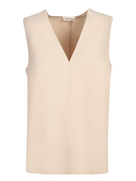 25SS 블랑카 비타 민소매 티셔츠 CIRTA 1352 AGATA Beige