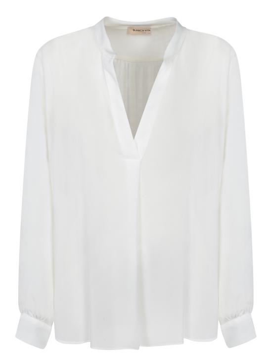 26FW 블랑카 비타 블라우스 TETRA 9582 DIAMANTE White