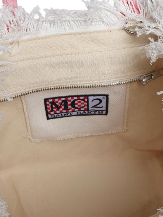 26SS 세인트바쓰 토트백 COL0001 02634L WHITE PINK - MC2 SAINT BARTH