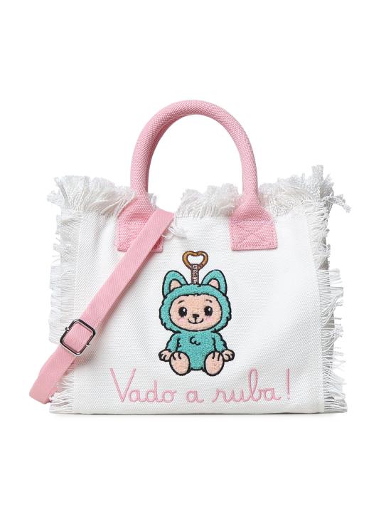 26SS 세인트바쓰 토트백 COL0001 02634L WHITE PINK