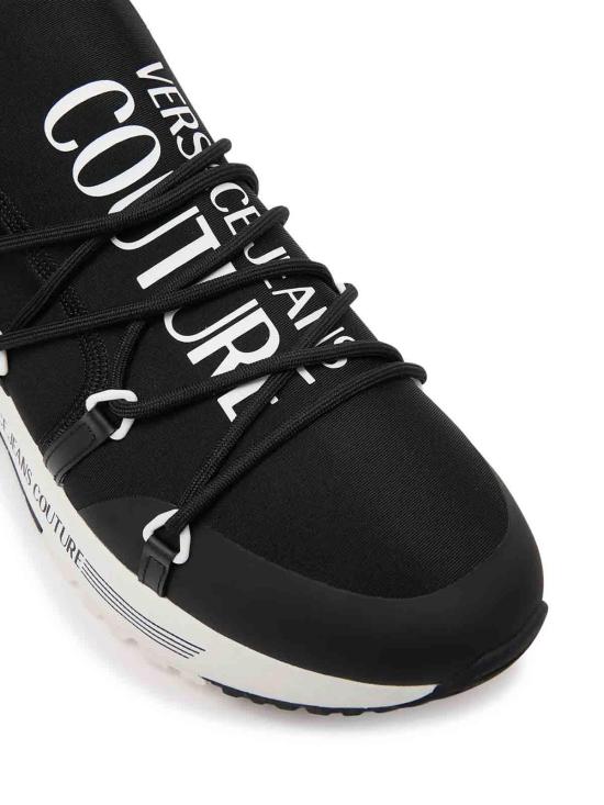 25FW 베르사체 폰도 다이나믹 로고 트레이너 79YA3SA6ZS915L01 Black - VERSACE