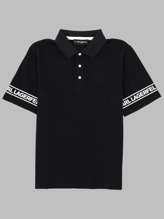 26SS [키즈] 칼라거펠트 폴로 셔츠 Z31099K 09B BLACK