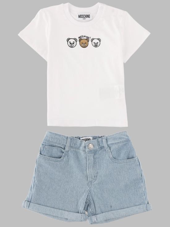 26SS [키즈] 모스키노 캐주얼 세트 MUG01OB LXE6386816 WHITE