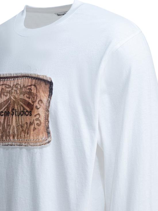 26SS 아크네 스튜디오 긴팔 티셔츠 CL0408 100 WHITE DOM - ACNE STUDIOS