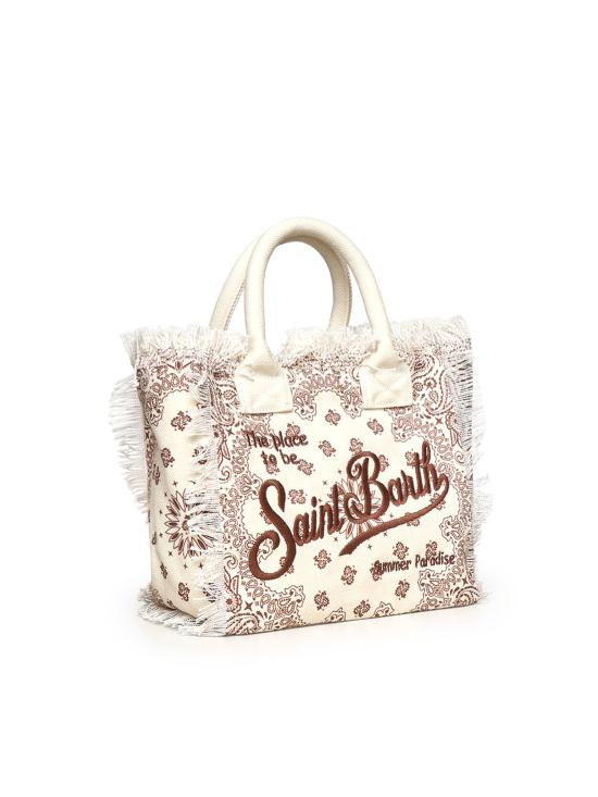 26SS 세인트바쓰 토트백 COL0001 02565L IVORY BROWN - MC2 SAINT BARTH
