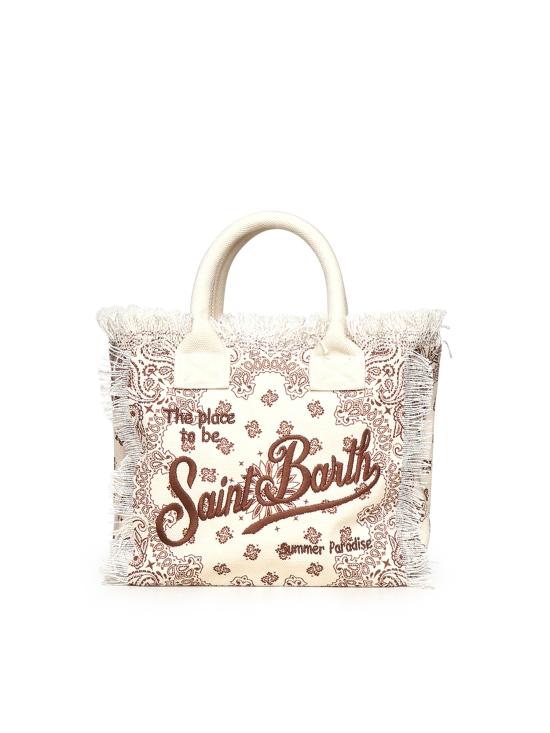 26SS 세인트바쓰 토트백 COL0001 02565L IVORY BROWN - MC2 SAINT BARTH