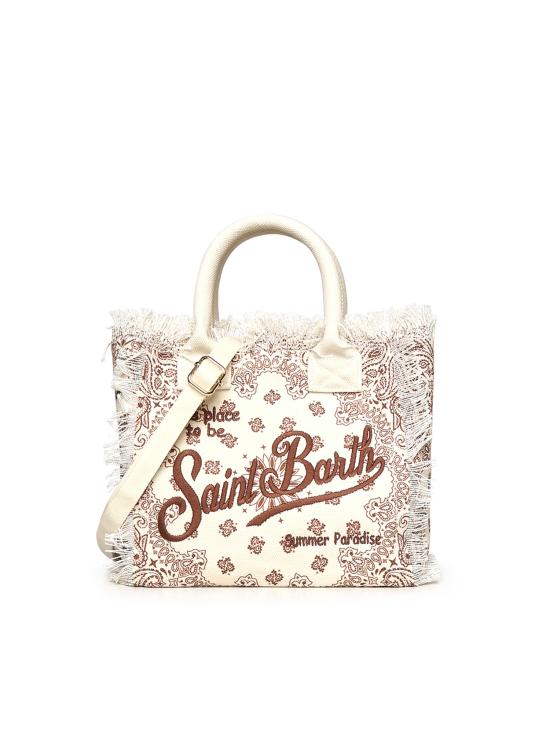26SS 세인트바쓰 토트백 COL0001 02565L IVORY BROWN