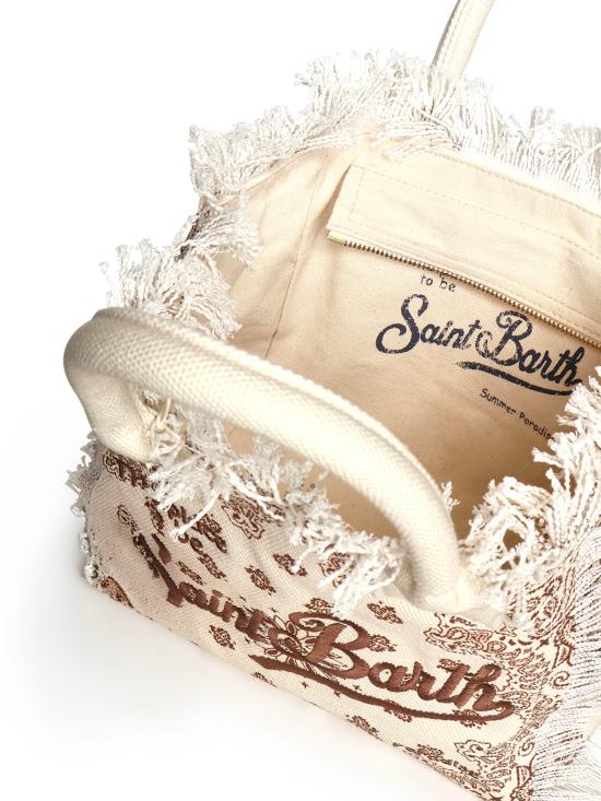 26SS 세인트바쓰 토트백 COL0001 02565L IVORY BROWN - MC2 SAINT BARTH