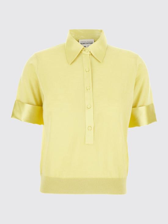 26SS 세미쿠튀르 폴로 티셔츠 Y6SC62 A622 Yellow - SEMI-COUTURE