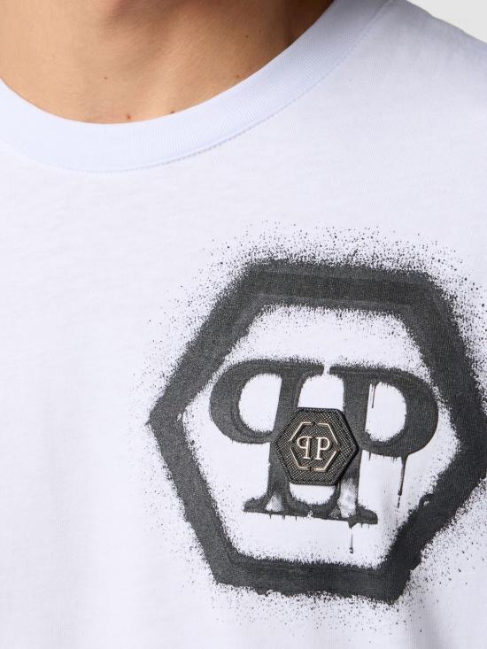 26SS 필립 플레인 반팔 티셔츠 SAFCMTK8890PJY002N 01 White - PHILIPP PLEIN