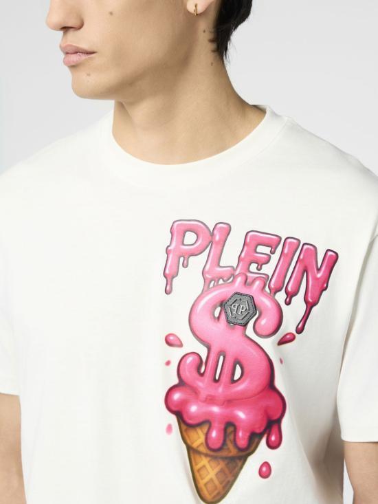 26SS 필립 플레인 반팔 티셔츠 PAFCMTK9042PJY002N 01OF White - PHILIPP PLEIN