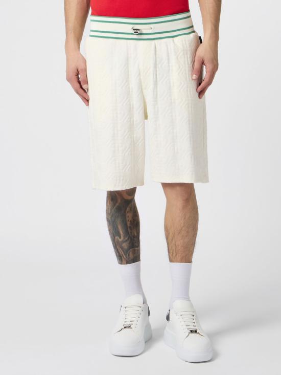 26SS 필립 플레인 숏팬츠 PAFCMJT2836PTE003N 01OF White - PHILIPP PLEIN