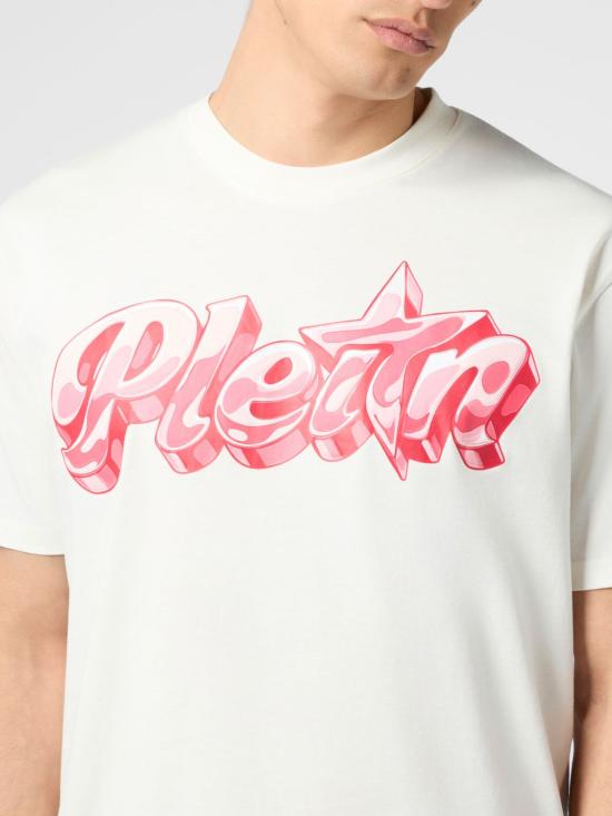 26SS 필립 플레인 반팔 티셔츠 PAFCMTK9056PJY002N 01OF White - PHILIPP PLEIN
