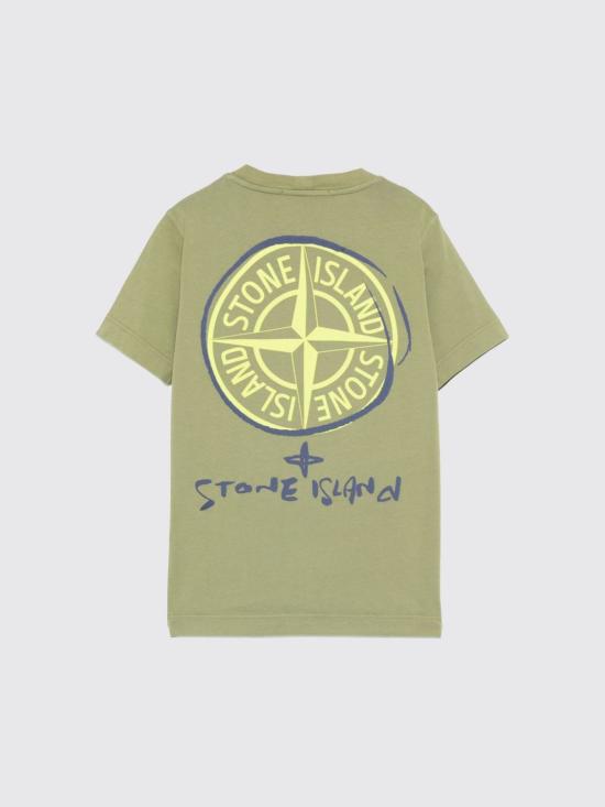 26SS [키즈] 스톤 아일랜드 티셔츠 2100009S0377 V0058 Green - STONE ISLAND