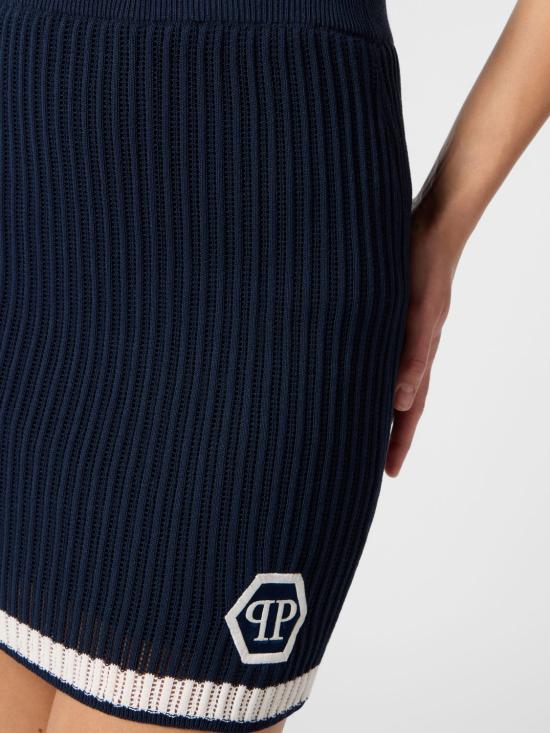 26SS 필립 플레인 숏 스커트 SAFCWKV0088PKN002N 24 Navy - PHILIPP PLEIN
